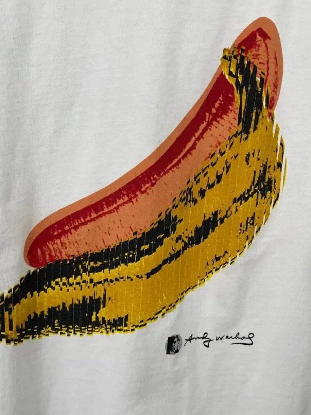 Uniqlo UT Andy Warhol Kosuke Kawamura Tee White Banana Anybody Can Do What I Do